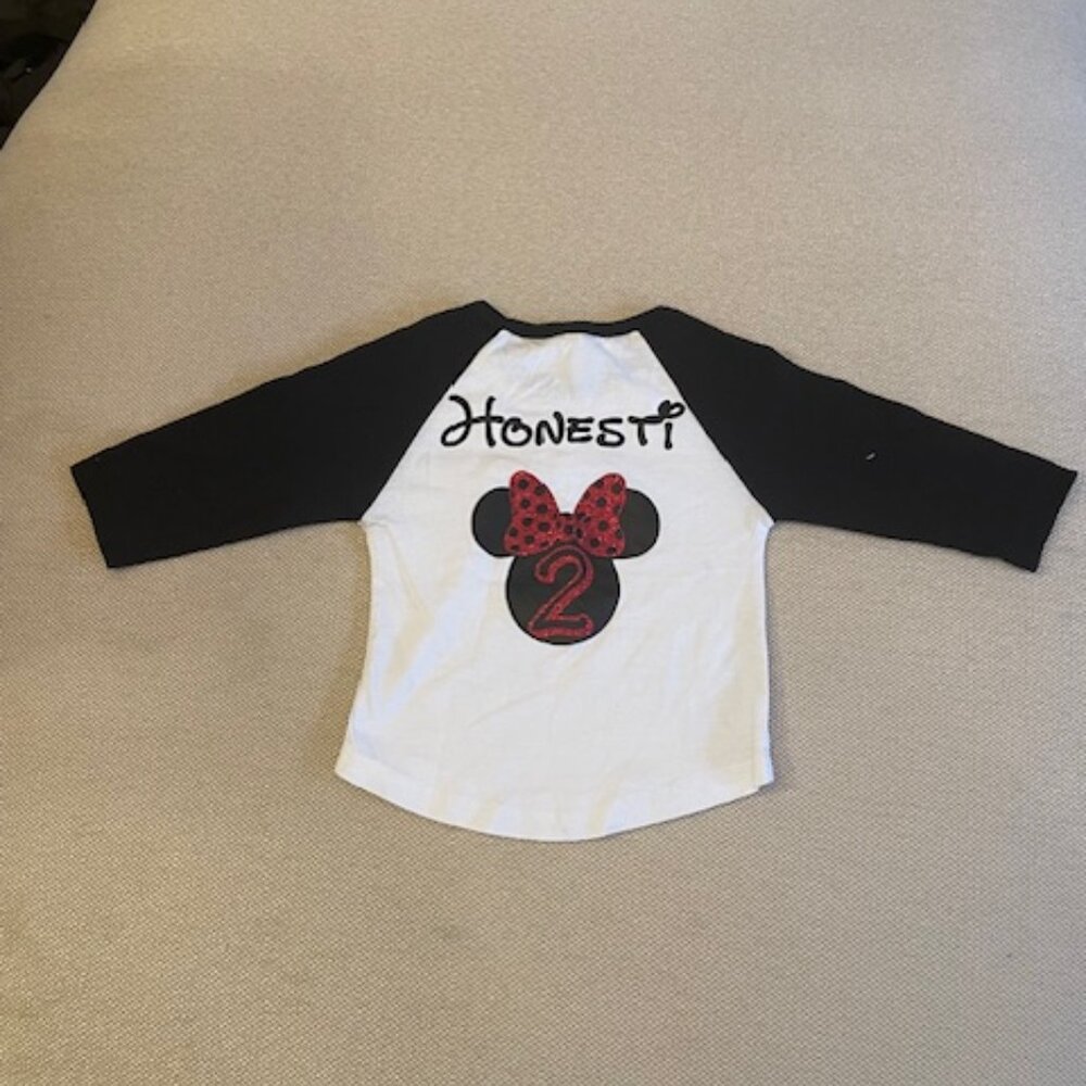 Minnie Mouse birthday girl shirt 2T